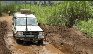 Which vehicles rule the roads of DR Congo?