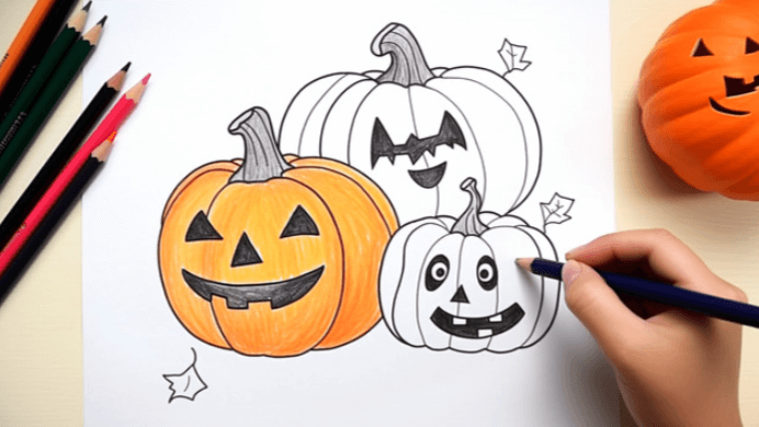 Easy:_6ji8pr0hyc= Halloween Drawings