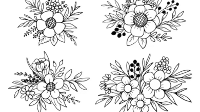 Outline:8zgzaoqcdim= Flower Clipart Black and White