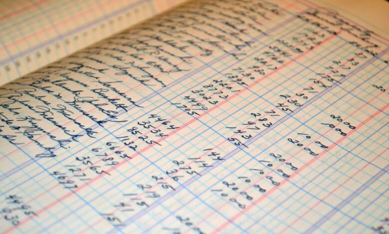 compiled records of numbers